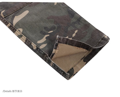 mens hip hop streetwear denim pants fashion camouflage pants 2023 harajuku cotton zipper joggers slim fit jeans trousers pants unique joggers style 1720