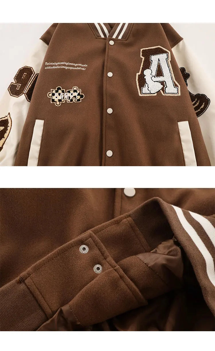 hip hop baseball jacket men streetwear letter embroidery varsity jacket men oversized fashion coat outwear unisex clothing unique default style 960
