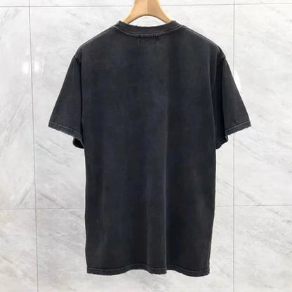 2024ss Saint Louis T-shirts Men Woman Good Quality Cotton Loose Wash White Nightmare Debris Printing Top Tees Street King Limited