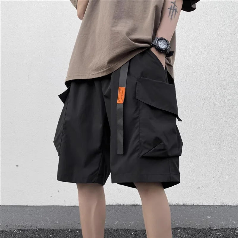 american functional cargo shorts for men 2024 summer multi pockets baggy gym short pants y2k streetwear bermuda shorts hombre multi-pocket cargos