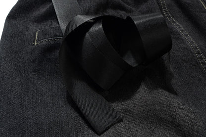 ro style ribbons streetwear multi pockets cargo short for men elastic waist wide leg baggy jeans knee length pants loose overall unique cargo style 4353