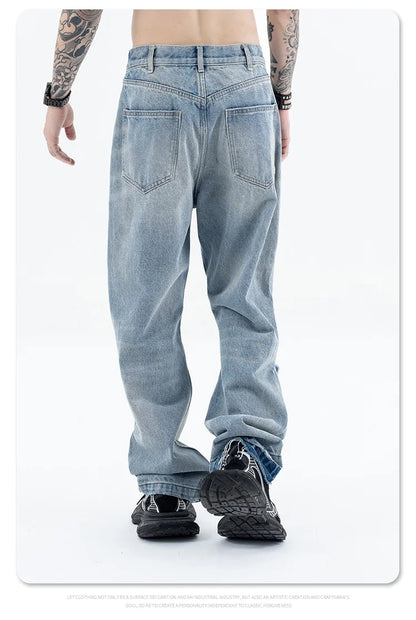 Destroy straight-leg wide jeans Street King Limited