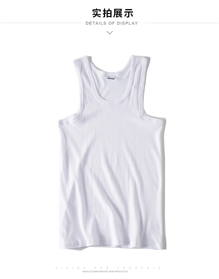 Hot Sale 3pcs / 100% Cotton Mens Sleeveless Tank Top Solid Muscle Vest Undershirts O-neck Gymclothing Tees Whorl Tops Street King Limited