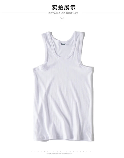 Hot Sale 3pcs / 100% Cotton Mens Sleeveless Tank Top Solid Muscle Vest Undershirts O-neck Gymclothing Tees Whorl Tops Street King Limited