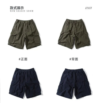 Fashion Men's New Korean Casual Drawstring Sports Shorts Summer Japanese Street Y2K Personalized High-end Sports Retro Overalls Street King Limited
