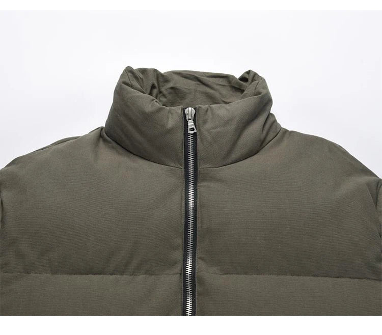 mens jacket winter parkas streetwear thicken warm washed solid zipper cotton padded bomber jackets harajuku fashion casual coat unique default style 4868