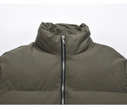 mens jacket winter parkas streetwear thicken warm washed solid zipper cotton padded bomber jackets harajuku fashion casual coat unique default style 4868