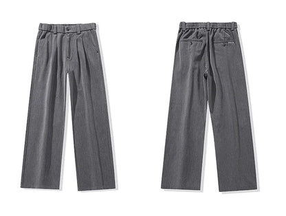 suit pant men korean streetwear fashion loose casual plus size straight suit pant office man commuter pants trousers unique default style 2106