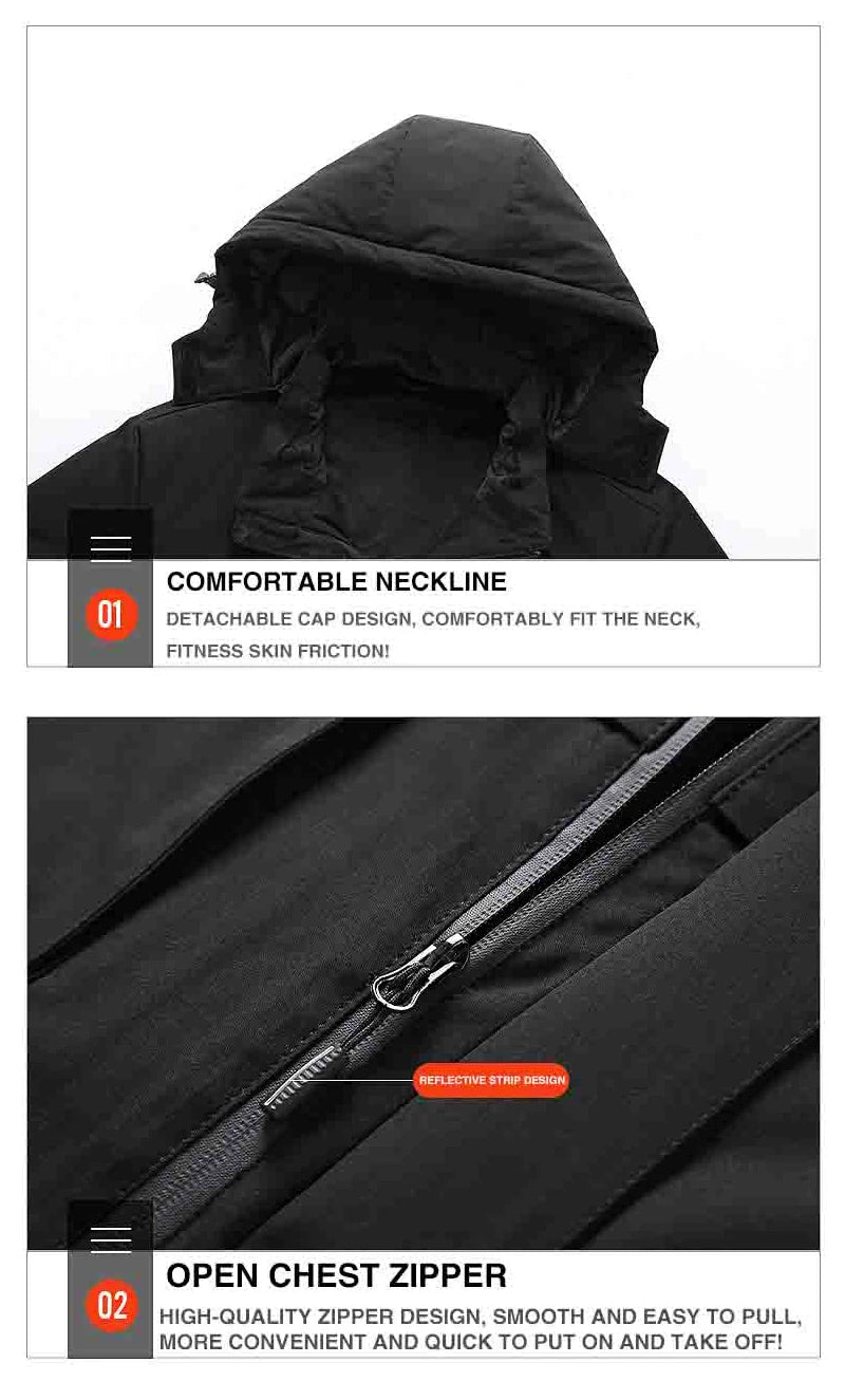 rainbowtouches heating jacket men winter electric heated clothes usb charging waterproof windbreaker heat outdoor skiing coat unique default style 5270