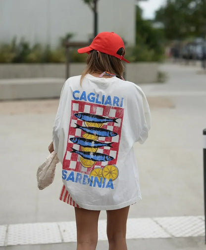 Oversized Harajuku Summer Casual Fish Y2k Tops Graphic T Shirts Men Women Gothic Clothes Streetwear Couple Goth Women Clothing Street King Limited