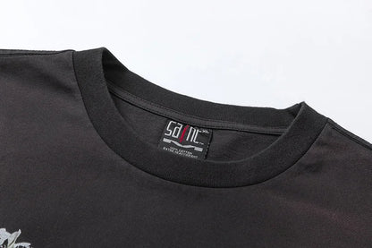 SAINT Short Sleeve Top Tees Men Woman Best Quality Space Exploration Cartoon Photo O-Neck Versatile T Shirt Street King Limited