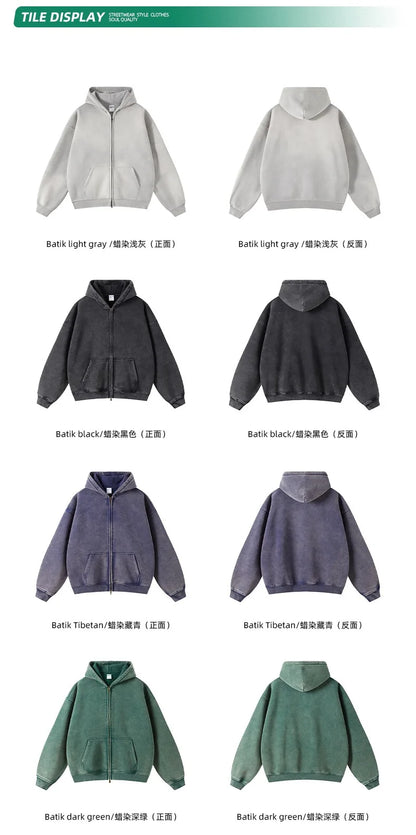 Batik fleece zippered hoodie Street King Limited