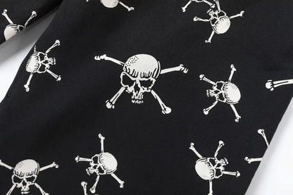 new 2023 hot luxury men classic skull head black saint comfortable cotton parkour sweat casual pants sweatpants 710 urban active pants