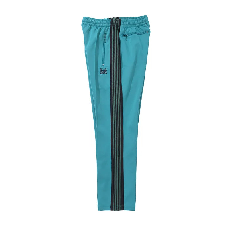 blue pattern embroidery casual motion pants men woman fashion street side edge weaving straight cylinder trousers unique default style 4559