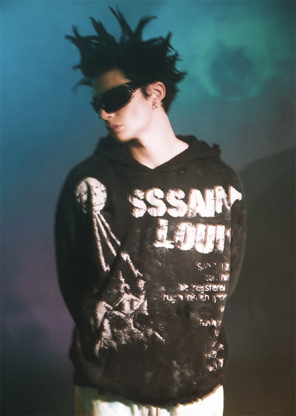 SSAINT LOUIS Vintage Fashion High-Street Retro Casual Loose Letter Printed Hooded Sweatshirt Hoodies Street King Limited