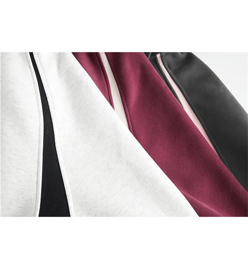 Autumn Oversized Zipper Hoodies For Men New Casual Hooded Cardigan Jackets Streetwear Patchwork Fleece Y2K Hoody Sweatshirts Street King Limited