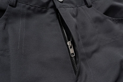 y2k blue zipper multi pocekts baggy cargo pants for men straight pantalones hombre casual trousers oversized hip hop overalls unique cargo style 2350