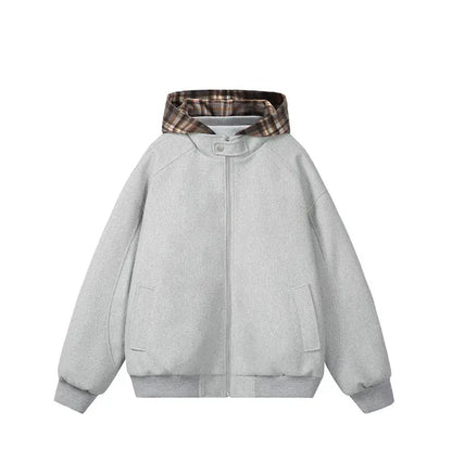 winter cotton padded jacket men women streetwear fashion loose casual hooded woolen bomber parkas jacket thicken coat outerwear unique default style 1049