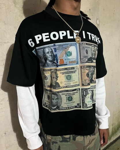 Street Harajuku vintage clothing printed patchwork long sleeve hoodie T-shirt men Y2k new hip hop fashion trend couple loose top Street King Limited