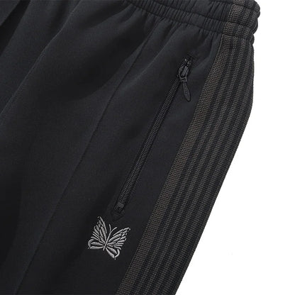 sea blue casual pants men woman loose comfortable side edge weaving stripe embroidery drawstring joggers sweatpants unique joggers style 5050