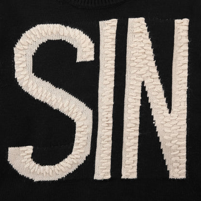 New 2023 Men Luxury Sin Youth Black Gentleman Classic Hole Cotton Knit Casual Sweaters Pullover US Size S M L High Drake #630 Street King Limited