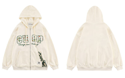 "Button Up" Unisex Men Women Streetwear Graphic Hoodie Daulet Apparel