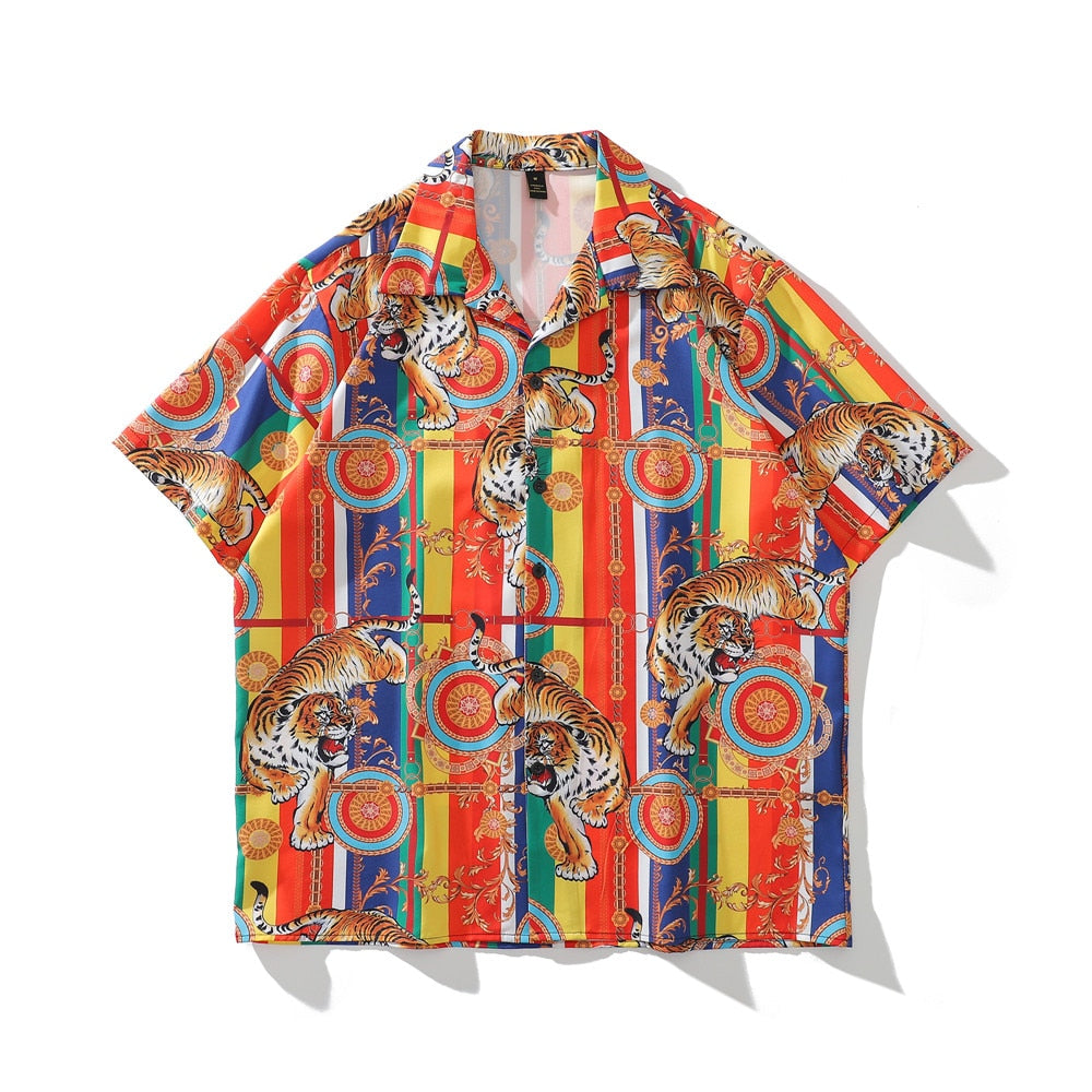 "Red Jungle" Unisex Men Women Streetwear Graphic Shirt Daulet Apparel