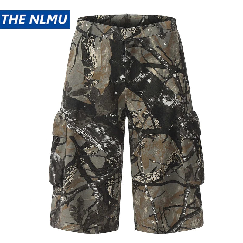 men camouflage cargo shorts 2024 summer fashion tactical shorts cropped pants streetwear hip hop harajuku shorts y2k utility cargo pants