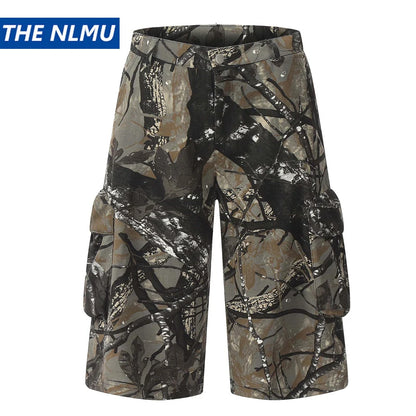 men camouflage cargo shorts 2024 summer fashion tactical shorts cropped pants streetwear hip hop harajuku shorts y2k utility cargo pants