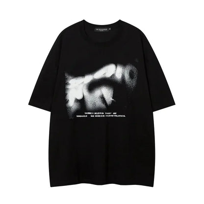 American Cotton Retro Street Graphic T shirt Fashion Y2K Loose Hip Hop Simple Personality Women kawaii clothes T shirt Street King Limited
