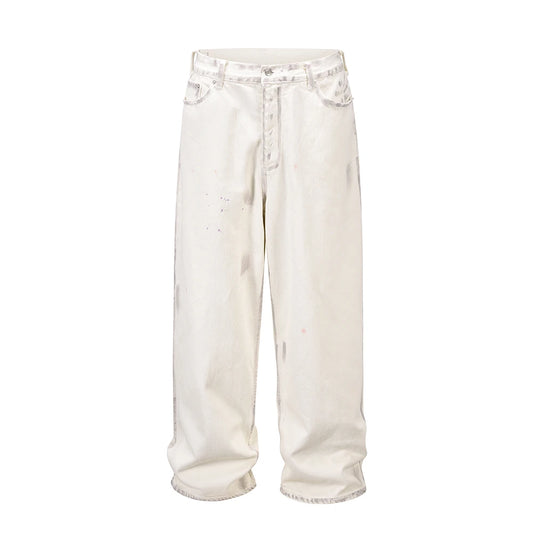 y2k vintage dirty washed baggy jeans pants for men ropa pantalones hombre streetwear casual distressed denim trousers oversized vintage washed jeans