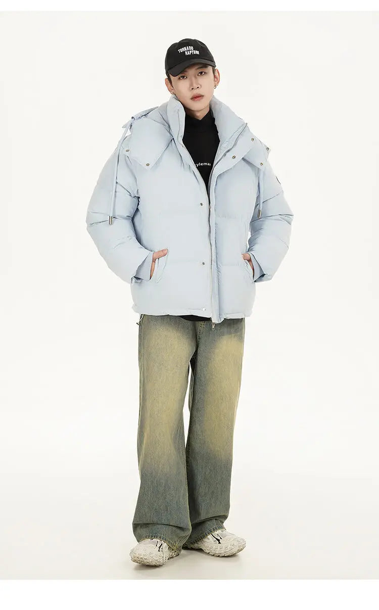 men women winter fashion loose casual cotton padded hooded parkas jacket campus boy gril thicken warm snow coat outerwear unique default style 1076