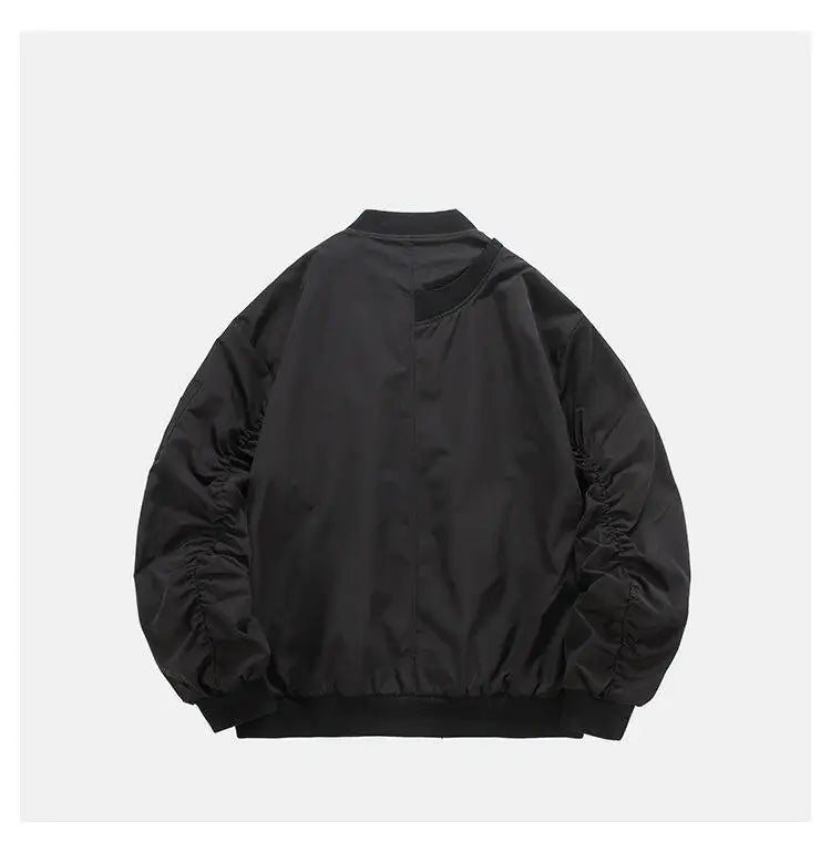 fashion spring autumn jacket men women streetwear fashion loose casual techwear bomber jacket cityboy baseball coat outerwear unique default style 672