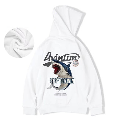Y2k Streetwear Anime Shark Printed Hoodies For Men Autumn Oversized Baggy Pullovers Sweatshirts Hip Hop Fashion Fleece Hoodie Street King Limited