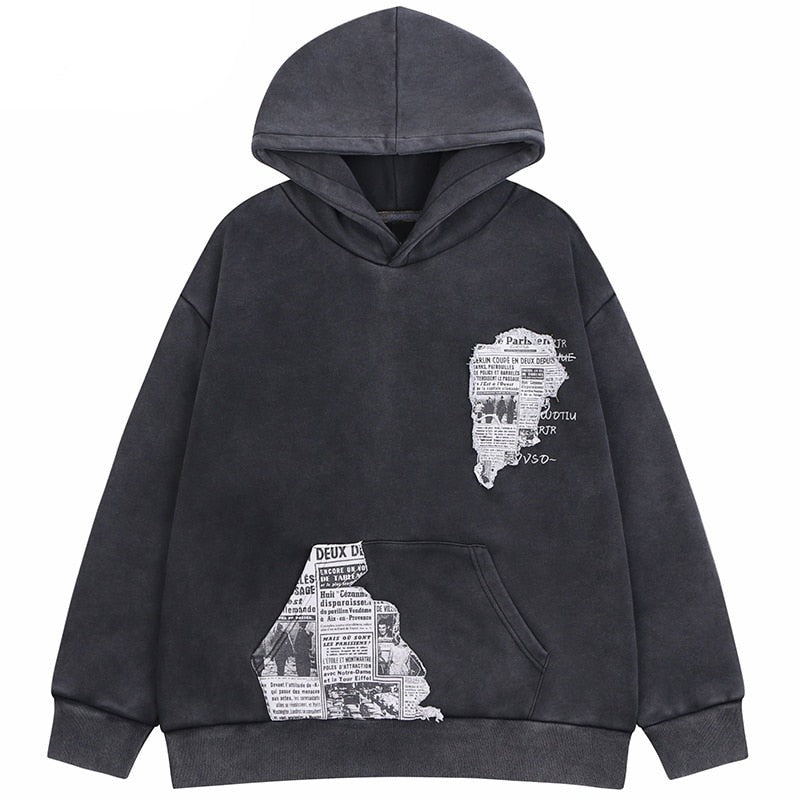 "Read All About It" Unisex Men Women Streetwear Graphic Hoodie Daulet Apparel