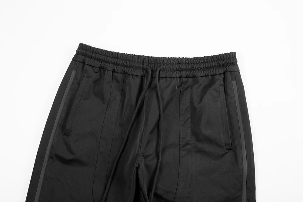 y2k functional double zipper nylon vibe casual track pants for men straight ropa hombre baggy cargos patchwork loose trousers unique cargo style 2503