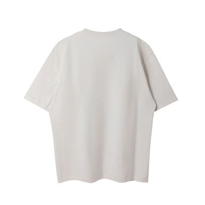 Vintage Retro Series VEGES Print High-Street Worn Streetwear Cotton Quality Casual Loose Short Sleeve Tops T-Shirt Street King Limited