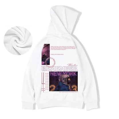 Subway Astronaut Gothic Print Men's Sweatshirt Autumn Pullover Streetwear 2025 Fleece Hoodies Hip Hop Y2K Hoodie Clothes Street King Limited