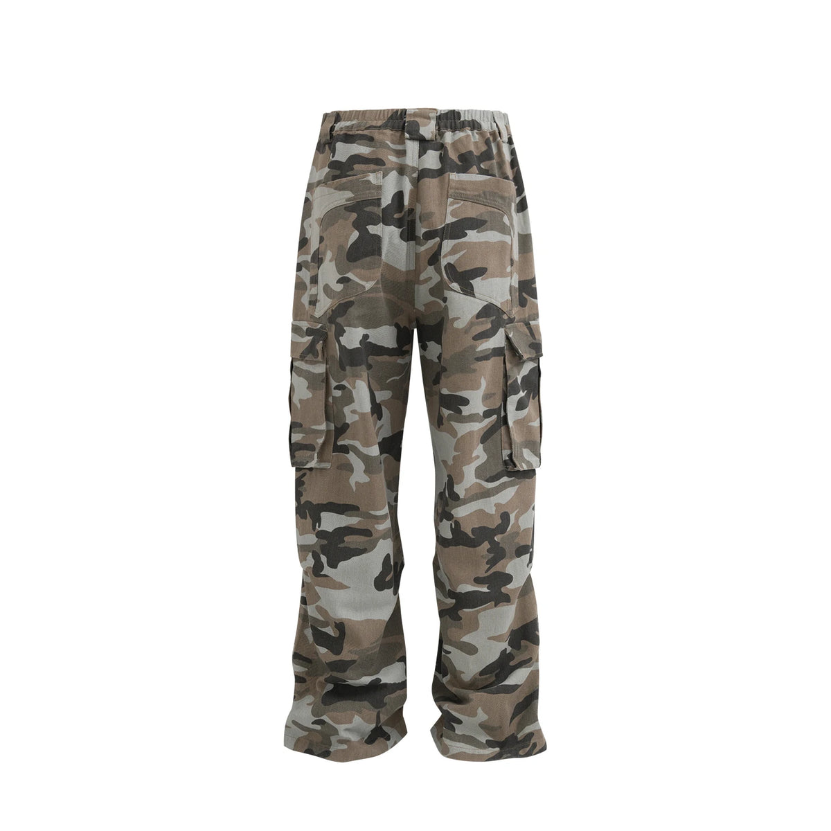 streetwear side pockets camouflage baggy cargo pants men and women straight patchwork casual jeans loose oversize denim trousers military streetwear pants