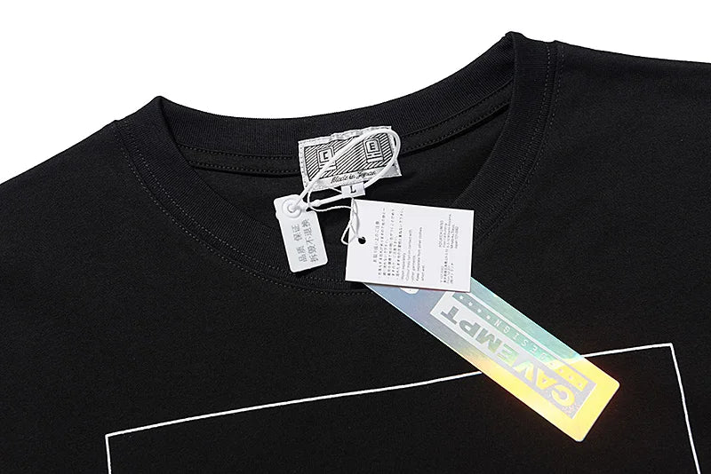 High Quality CAVEMPT Tops Tee Phantom Letter Printing Classic All-match Men Woman Loose O-Neck Summer C.E T Shirt Street King Limited