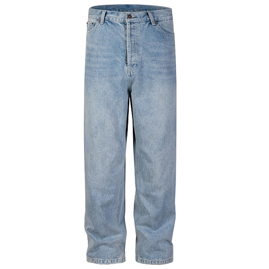hi street blue jeans men loose wide leg denim pants vintage harajuku streetwear jeans trousers for male unique jeans style 5188