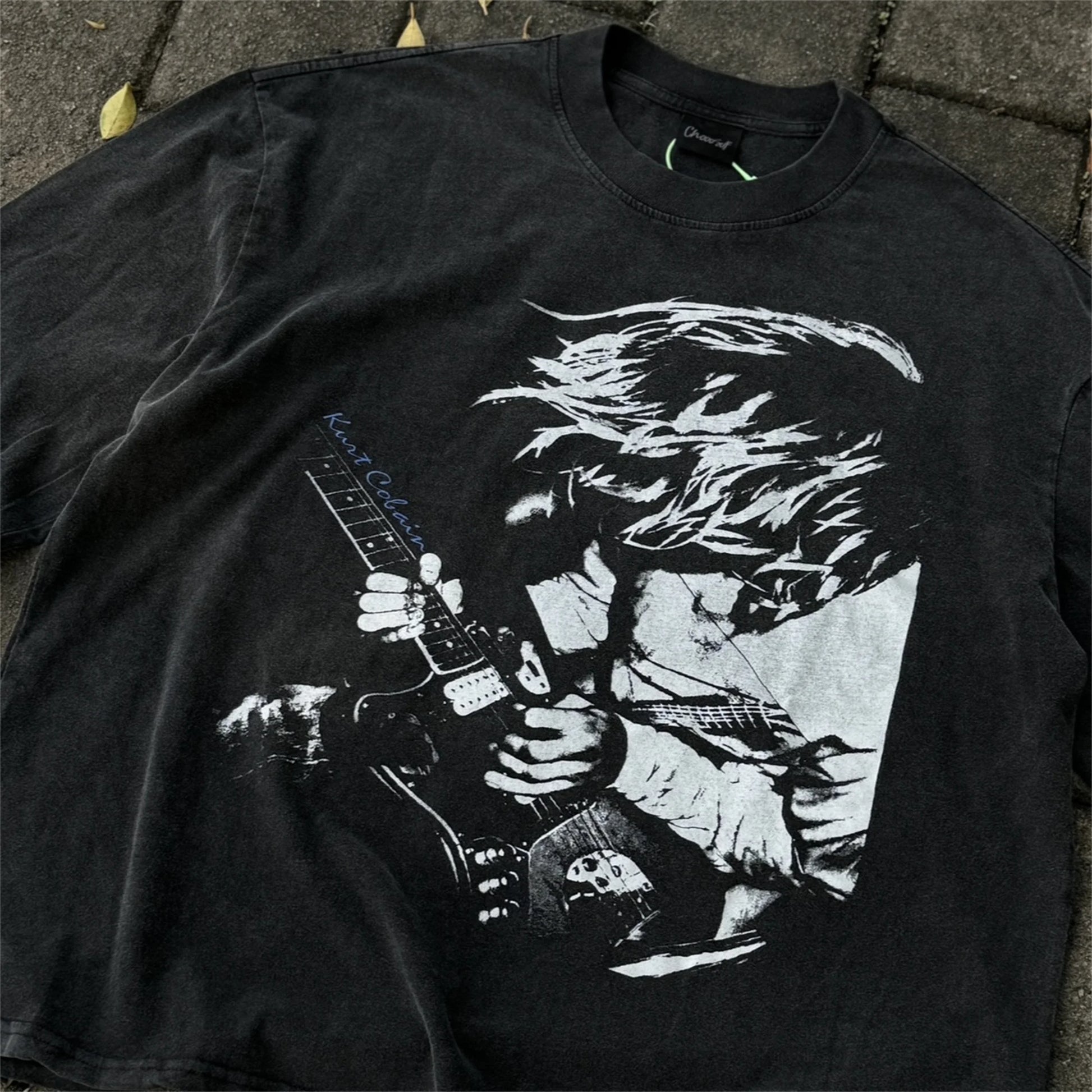 Y2k Vintage Solo Kurt Portrait Quality Printing Washed Old School Band Sweatshirt Longsleeve Tops Pullover For Men Street King Limited