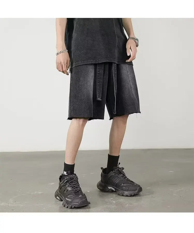 y2k Mens Loose Baggy Denim Short Men Jeans Fashion Streetwear Hip Hop  Male Classic Trend Korean Version  2024 Summer New Street King Limited