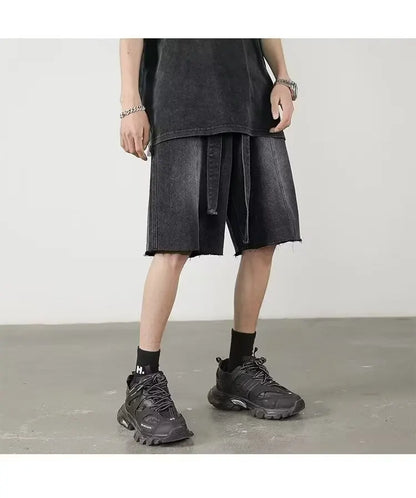 y2k Mens Loose Baggy Denim Short Men Jeans Fashion Streetwear Hip Hop  Male Classic Trend Korean Version  2024 Summer New Street King Limited