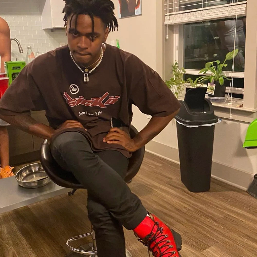 New 22 Sicko Black&Coffee Born From Pain IAN CONNOR T Shirts T-Shirt Hip Hop Skateboard Street Cotton T-Shirts Tee Top kenye #32 Street King Limited