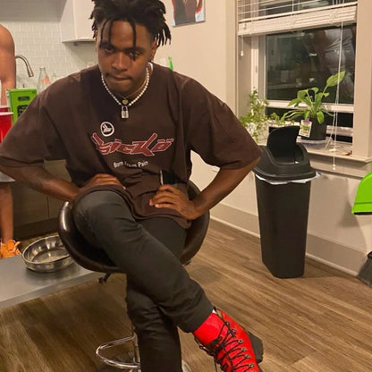 New 22 Sicko Black&Coffee Born From Pain IAN CONNOR T Shirts T-Shirt Hip Hop Skateboard Street Cotton T-Shirts Tee Top kenye #32 Street King Limited