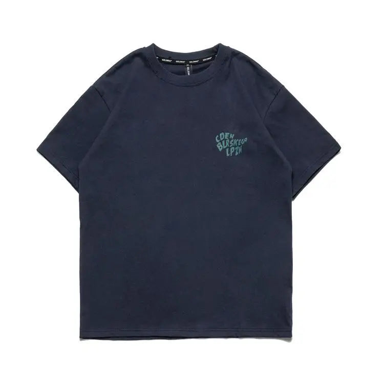 American trendy brand printed T-shirt for men summer new pure cotton couple T-shirt short-sleeved women's loose casual y2k tops Street King Limited