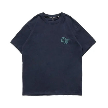 American trendy brand printed T-shirt for men summer new pure cotton couple T-shirt short-sleeved women's loose casual y2k tops Street King Limited