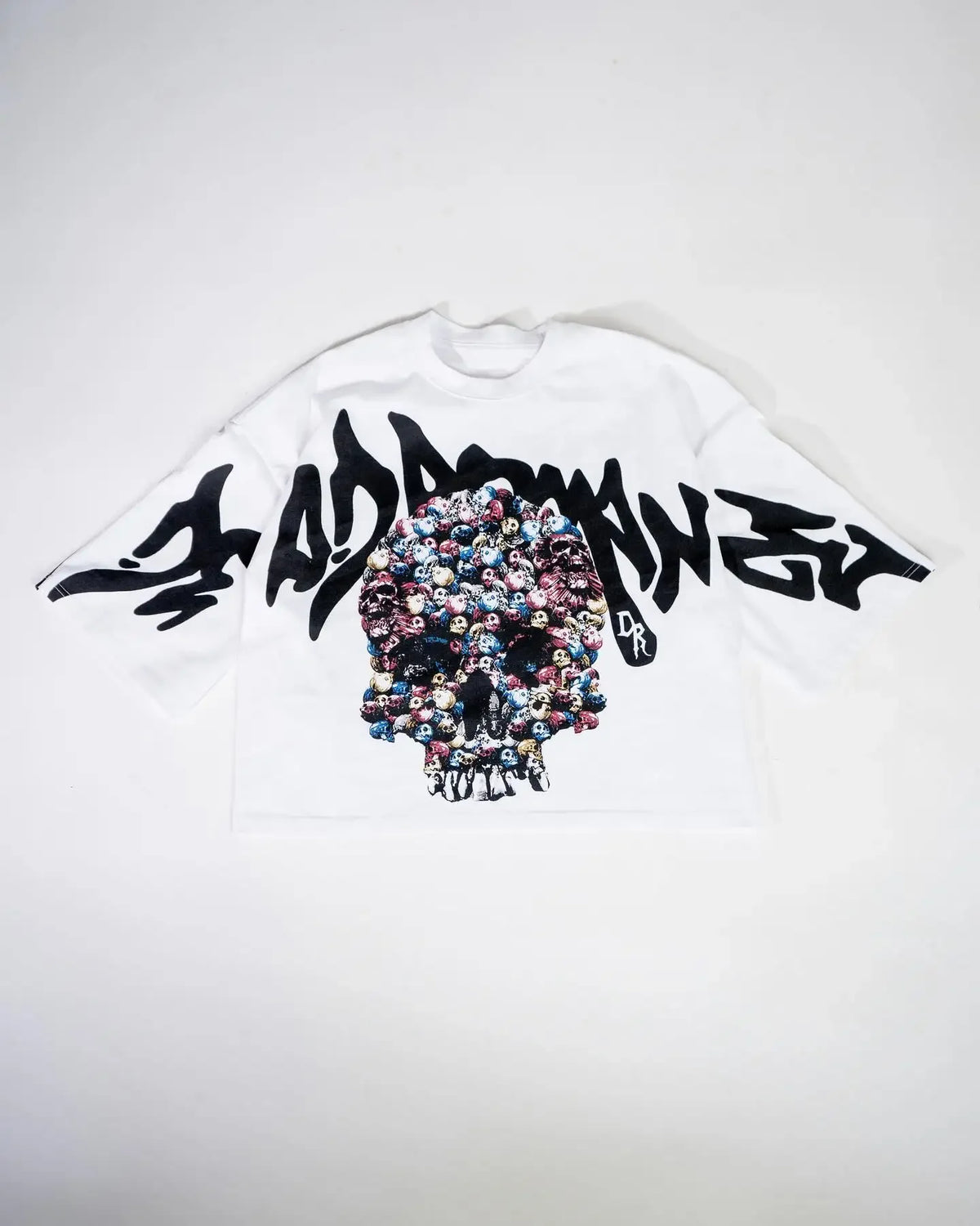 American quirky Gothic skull bone print oversized T-shirt women's fashionable loose casual pullover short sleeved shirt Street King Limited