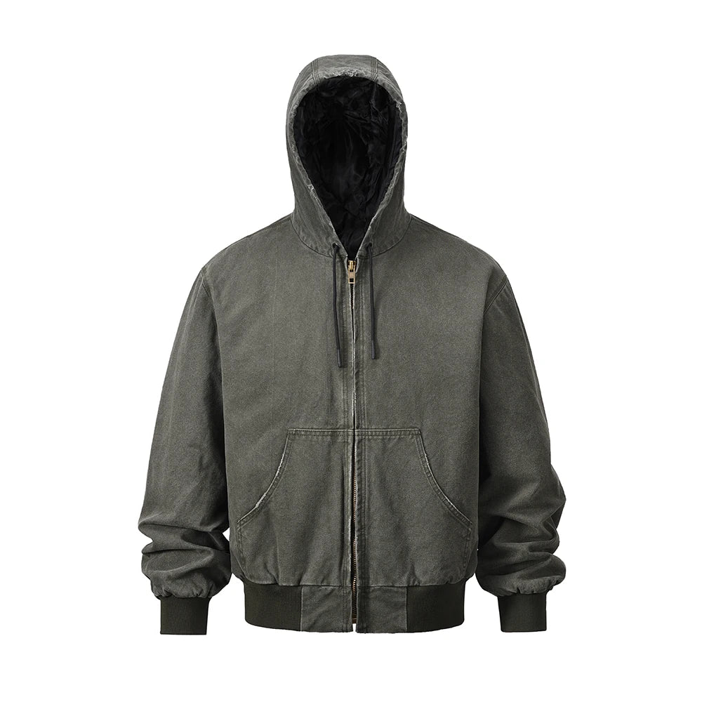 y2k vintage washed winter hooded padded cotton jacket for men and women lapel baggy casual ropa chaquetas hombre thick coat urban fashion pants